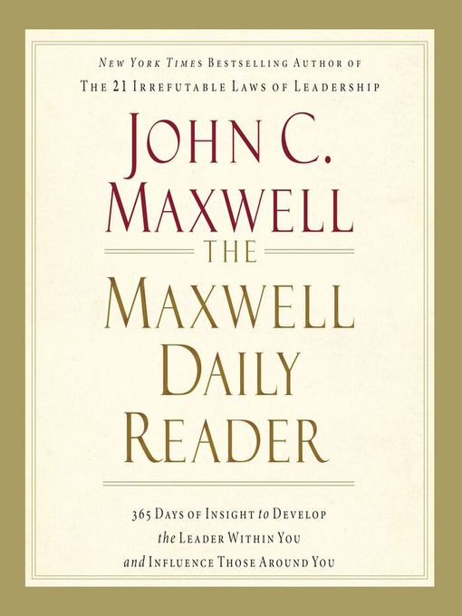 Title details for The Maxwell Daily Reader by John C. Maxwell - Wait list